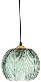 Zielona lampa wisząca ze szklanym kloszem ø 22 cm Adar – Bloomingville