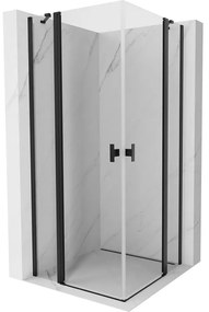 Mexen Mist Duo kabina prysznicowa uchylna 115 x 115 cm, transparent, czarna - 8A4-115-115-70-00