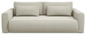Beżowa rozkładana/ze schowkiem sofa 238 cm Kapua – Makamii
