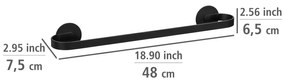 Aluminiowy drążek na ręczniki 40 cm BIVIO, montaż bez wiercenia