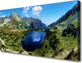 Obraz drukowany na płótnie Panorama Wysokich Gór nad Wodą