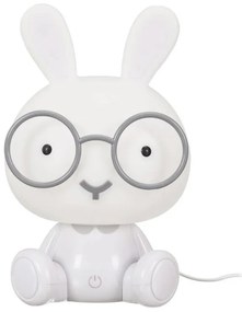 Dziecięca lampka nocna LED HOPPY 23,5 cm, biała
