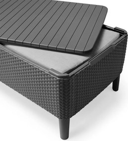 Ogrodowy zestaw polirattanowy SALEMO Balkon - grafit