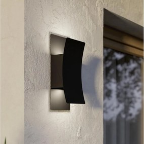 Eglo 902021 - zewnętrzny kinkiet LED VERDOLINO 2xLED/4W/230V IP44 czarny