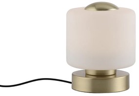 Lampa stołowa mosiądz w tym LED 3-stopniowy ściemniacz dotykowy - Mirko Nowoczesny Oswietlenie wewnetrzne