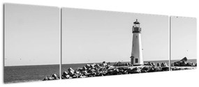 Obraz - Latarnia morska na wybrzeżu, Santa Cruz, Kalifornia (170x50 cm)