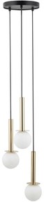 Żyrandol na lince DAISY 3xG9/12W/230V śr. 27 cm złoty/czarny/biały