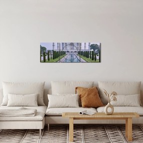 Obraz - Taj Mahal o wschodzie słońca (z zegarem) (90x30 cm)