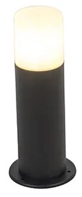 Zewnetrzna Stojąca lampa zewnętrzna czarna z opalem białym 30 cm IP44 - Odense Nowoczesny Oswietlenie zewnetrzne