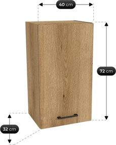 Zestaw Mebli Kuchennych MODERN 260 cm Dąb Evoke Loftowy