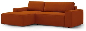 Ceglasty rozkładany narożnik (lewostronny) Jodie – Micadoni Home