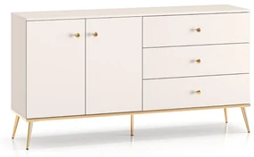 Komoda MELLANIE 2D3S 160cm kaszmir/złoty ML MEBLE