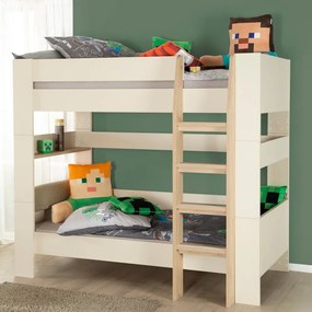 Beżowe piętrowe łóżko dziecięce bez stelaża 90x200 cm Double – Roba