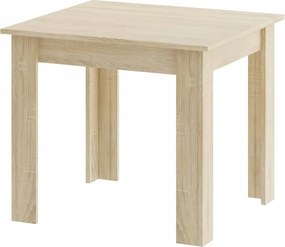 Stół z 4 krzesłami Savio 084, 80x80 cm, dąb sonoma, krzesła białe