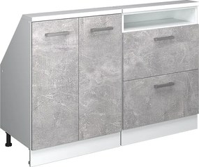 Szafka kuchenna na dach skośny beton 120x46x81.6 r-line