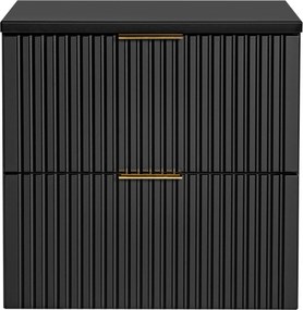Szafka podumywalkowa czarna mat 60 x 46 cm ASTROS Black z blatem