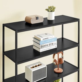 Regał E1121 BK, metal, czarny