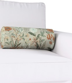 Poduszka wałek z zakładkami kolor wielokolorowy tkanina wzorzysta