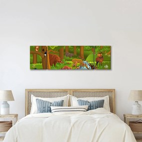 Dziecięcy obraz ze zwierzątkami (170x50 cm)