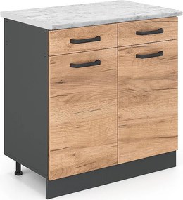 Szafka dolna do kuchni złoty dąb energetyczny 80x60x81.6 r-line