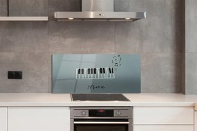 Panel szklany do Kuchni Nuty na Klawiszach Pianina