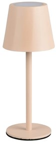 Kremowa lampa stołowa LED z metalowym kloszem (wysokość 21 cm) Diaz – Trio