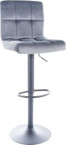 Regulowany hoker z welurowym siedziskiem pikowanym C105 Velvet
