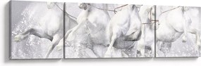 Obraz - Ilustracja przedstawiająca konie wyścigowe (170x50 cm)