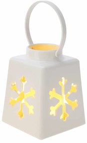 Świąteczny lampion ze świecą LED, 14 cm