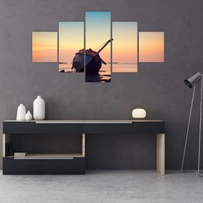 Obraz - Rozbity statek (125x70 cm)