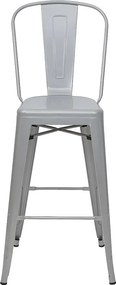 Metalowy stołek barowy MCW-A73,  szary
