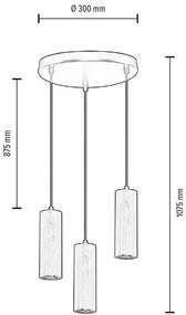 Industrialna lampa wisząca tuby nad stół - A36-Tiara