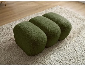 Zielony podnóżek z materiału bouclé Hippolyte – Bobochic Paris