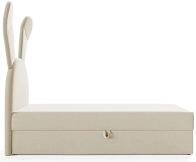 Beżowe łóżko kontynentalne dla dziecka 100x200 cm N3-P74