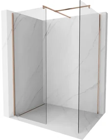 Mexen Kioto ścianka prysznicowa Walk-in 95 x 90 cm, transparent, miedź szczotkowana - 800-095-202-65-00-090
