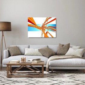 Obraz na szkle - Splecione linie, abstrakcja (70x50 cm)