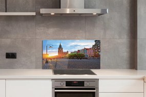 Panel szklany do Kuchni Gdańska Starówka o Świcie