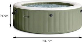 Jacuzzi ogrodowe z hydromasażem 216 cm Intex 428, 6-osób, 140 dysz bąbelkowych