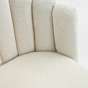 Krzesło LUXE w tkaninie Bouclé Ecru HOMLA