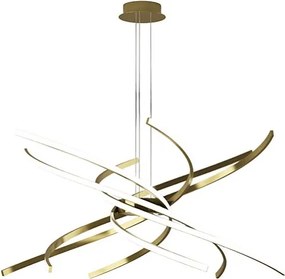 Top Light Tornado 69W 4450LM 1163/S80 Polerowany złoty nowoczesny żyrandol LED