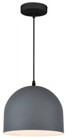 Szara lampa wisząca z metalowym kloszem Katilu – GTV