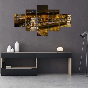 Obraz miasta nocą (125x70 cm)