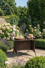 Szklany stół ogrodowy rattanowy B1-G29