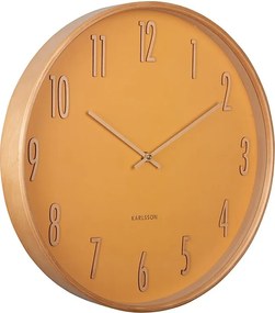 Zegar ścienny Gracil - Ochra żółta - Ø40cm