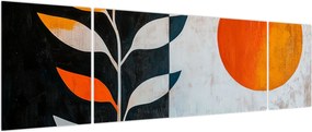Obraz - Abstrakcja rośliny i słońca (170x50 cm)