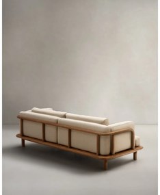Beżowa sofa ogrodowa z litego drewna tekowego Turqueta – Kave Home