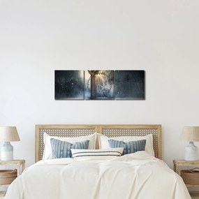 Obraz - Magiczne lustro (z zegarem) (90x30 cm)
