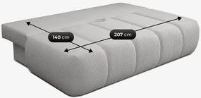 Sofa z Funkcją Spania SARIA Szara Boucle Nowoczesna