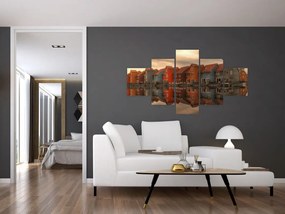 Obraz kolorowych domów (125x70 cm)