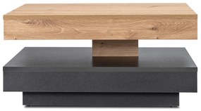 Stolik Kawowy Obrotowy PICO 67 cm do Salonu Dąb Artisan/Antracyt Nowoczesny